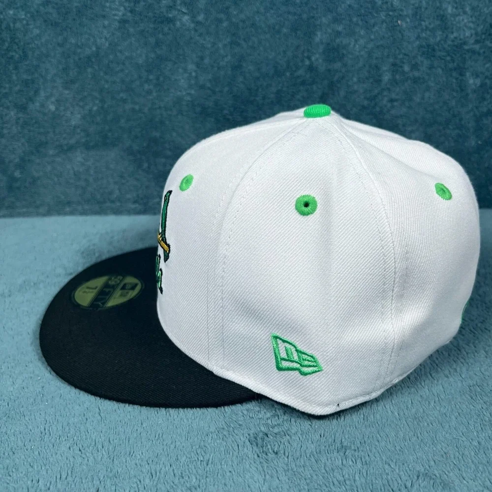 New Era 59Fifty St. Louis Cardinals White/Green Bird‎ Bat Hat Size 7